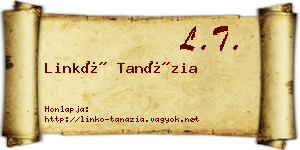 Linkó Tanázia névjegykártya